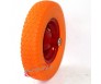 16" Flat Free Wheel Barrow Wheelbarrow Tire Solid Foam 5/8 Axle For Cart Wagon 